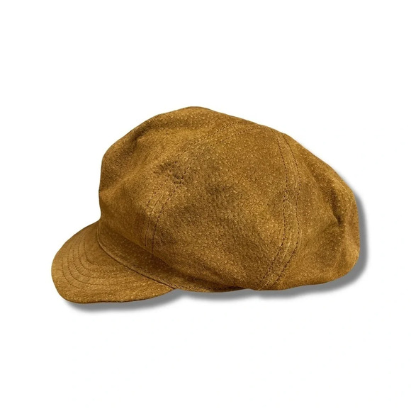 Goorin Brothers Leather Newsboy Cap Brown Size L Casual Fall Hat - Picture 3 of 5